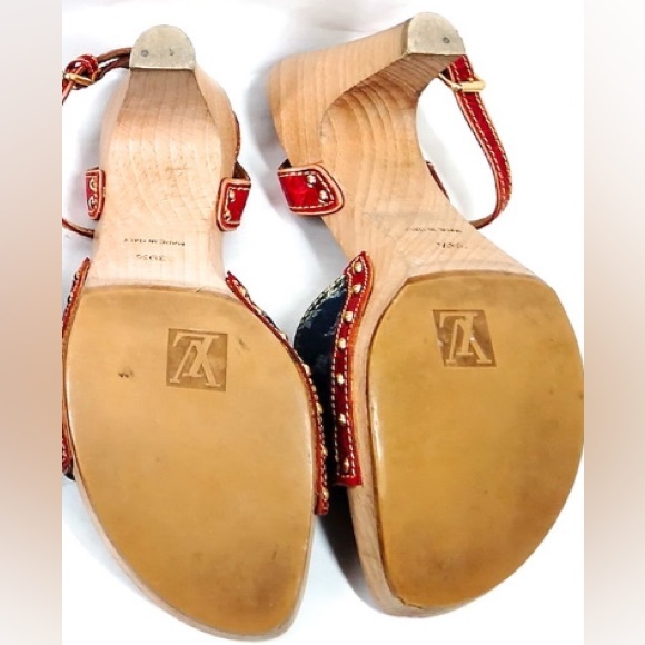 Louis Vuitton Women's Denim Sandals sz 39.5 - Picture 11 of 11